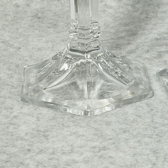 Pair of Mikasa Lead Crystal Cambridge Candleholders Candle Sticks‎ 6.75” - 9.75” - Picture 4 of 10